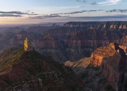 Stany Zjednoczone, Park Narodowy Wielkiego Kanionu, Wielki Kanion Kolorado, Grand Canyon, Skały, Chmury