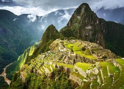 Góry, Ruiny, Machu Picchu, Andy Peruwiańskie, Szczyt Huayna Picchu, Peru