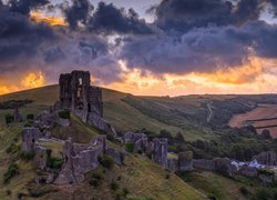 Ruiny Zamku w Corfe Castle