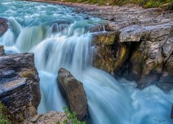 Kanada, Alberta, Rzeka Athabasca, Skały