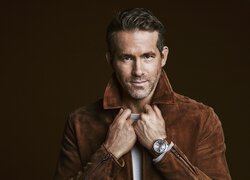 Kanadyjski, Aktor, Ryan Reynolds, Kurtka, Zegar