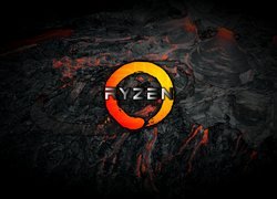 Logo, Procesory, Ryzen, Napis, Ciemne tło