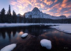 Rzeka Bow River w Parku Narodowym Banff