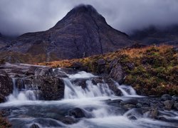 Góra, Cuillin Hills, Skały, Rzeka, River Brittle, Rośliny, Wyspa Skye, Szkocja