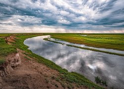 Rzeka Kerulen w Mongolii