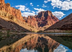 Góry, Skały, Grand Canyon, Rzeka, Kolorado River, Park Narodowy Wielkiego Kanionu, Arizona, Stany Zjednoczone