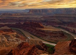 Rzeka Kolorado, Zakole, Skały, Park stanowy Dead Horse Point, Stan Utah, Stany Zjednoczone