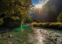 Rzeka w Parku Narodowym Mount Aspiring