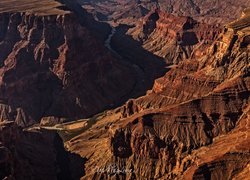 Wielki Kanion Kolorado, Rzeka Kolorado, Skały, Grand Canyon, Park Narodowy Wielkiego Kanionu, Stany Zjednoczone