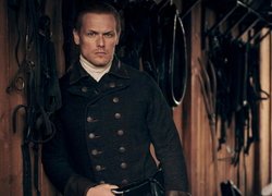 Sam Heughan jako Jamie Fraser w serialu Outlander