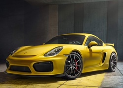 Żółte, Porsche Cayman GT4, 2015