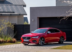 Czerwone, Volvo S90 R-Design D5, 2017