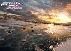 Gra, Forza Horizon 3 Blizzard Mountain, Zamarznięte, Jezioro, Góry