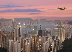Samolot nad Hongkongiem