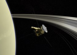 Satelita Cassini na orbicie Saturna