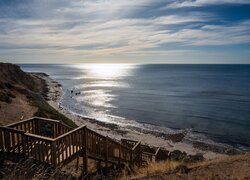 Schody na plażę w Port Willunga