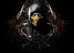 Gra, Mortal Kombat, Scorpion, Twarz, Maska