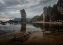  Morze Japońskie, Lazovsky Nature Reserve, Rezerwat, Wybrzeże, Skały, Kraj Nadmorski, Rosja