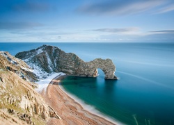 Anglia, Hrabstwo Dorse, Wybrzeże Jurajskie, Morze, Skała, Łuk wapienny Durdle Door