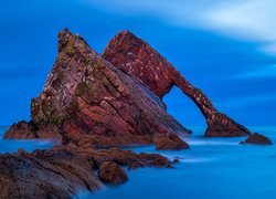 Morze, Skały, Bow Fiddle Rock, Portknockie, Szkocja