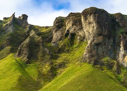 Islandia, Góry, Skały, Zielone, Zbocza