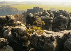 Formacja skalna, Skały, Góry Połabskie, Saska Szwajcaria, Niemcy