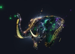 Słoń jako robot w grafice 3D