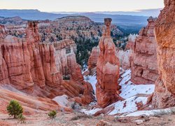 Góry, Skały, Drzewa, Park Narodowy Bryce Canyon, Utah, Stany Zjednoczone