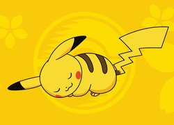 Śpiący pokemon Pikachu