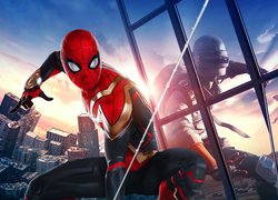 Spider-Man i spadochroniarz z gry Spider-Man PUBG Mobile