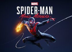 Spider-Man Miles Morales na ciemnym tle