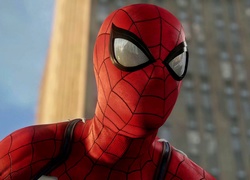 Spiderman na tle wieżowca