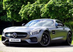 Srebrny Mercedes-AMG GT