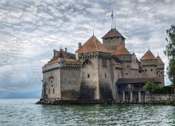 Zamek Chillon, Jezioro Genewskie, Kanton Vaud, Szwajcaria