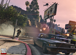 Strzelanina w grze komputerowej Grant Theft Auto V