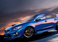 Niebieski, Subaru WRX STI, 2014