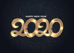 Nowy Rok, Napis, Happy New Year, 2020