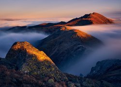 Góry, Tatry Niżne, Mgła, Szczyt, Dziumbier, Słowacja