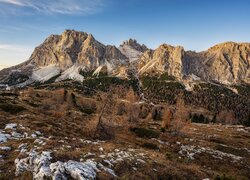 Jesień, Góry, Dolomity, Szczyt Lagazuoi, Włochy