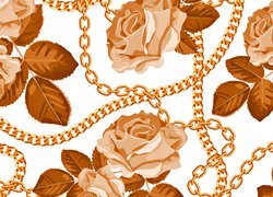 Tekstura w róże i łańcuchy