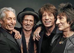 Grafika, Mężczyźni, Zespół rockowy, The Rolling Stones, Charlie Watts, Keith Richards, Mick Jagger, Ron Wood