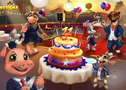 Tort urodzinowy w grze Farmerama