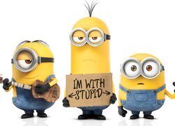 Trzy minionki z gitarą
