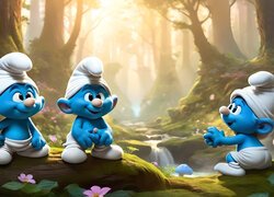 Smerfy, Las, Grafika