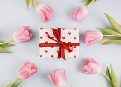 Kwiaty, Tulipany, Prezent