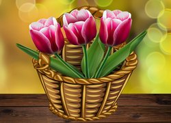 Tulipany w koszyku