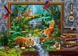 Tygrysi raj w ramce
