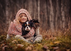 Las, Dziewczynka, Cavalier king charles spaniel