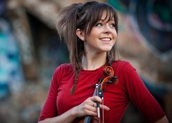 Uśmiechnięta, Skrzypaczka, Lindsey Stirling, Skrzypce