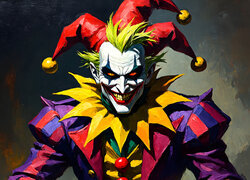 Joker, Czapka, Uśmiech, Grafika AI, Klaun, Kapelusz z dzwoneczkami, Kostium